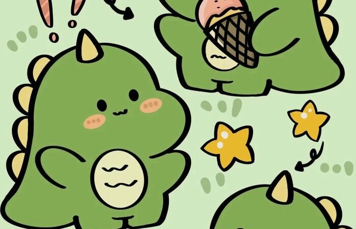 Bộ sưu tập 68+ hình ảnh chibi khủng long dễ thương, đáng yêu