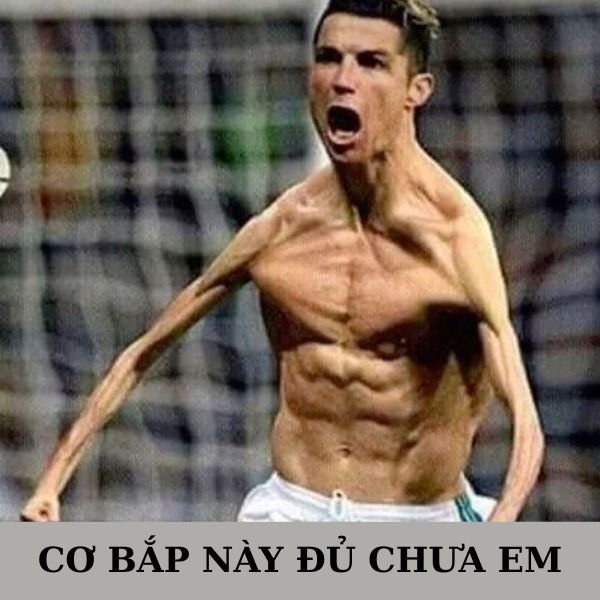 ảnh chế ronaldo gồng khô người