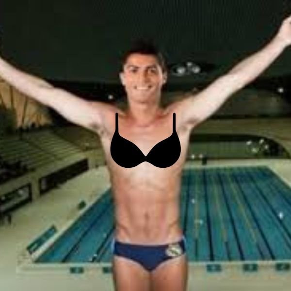 ảnh chế ronaldo tập bơi