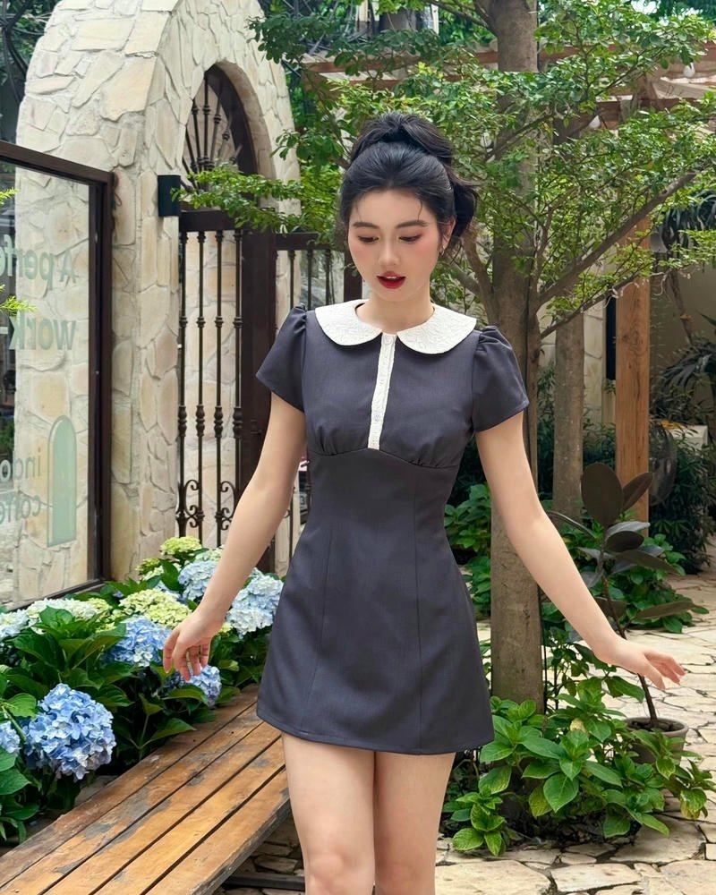 ảnh gái xinh công sở màu xám