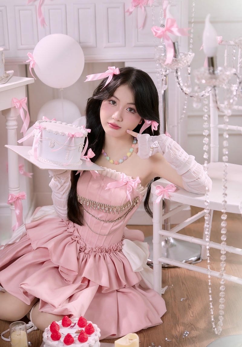 ảnh gái xinh mặc pinky đẹp