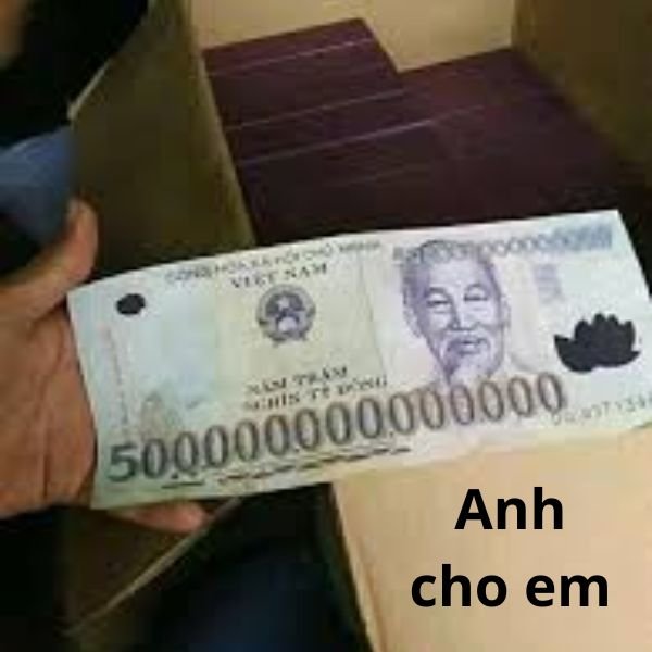 ảnh tay cầm tiền troll anh cho em