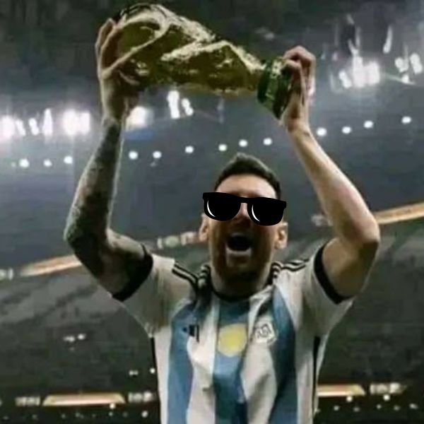 ảnh troll messi cầm cúp