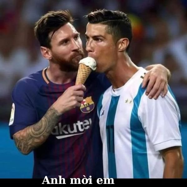 ảnh troll messi đút kem