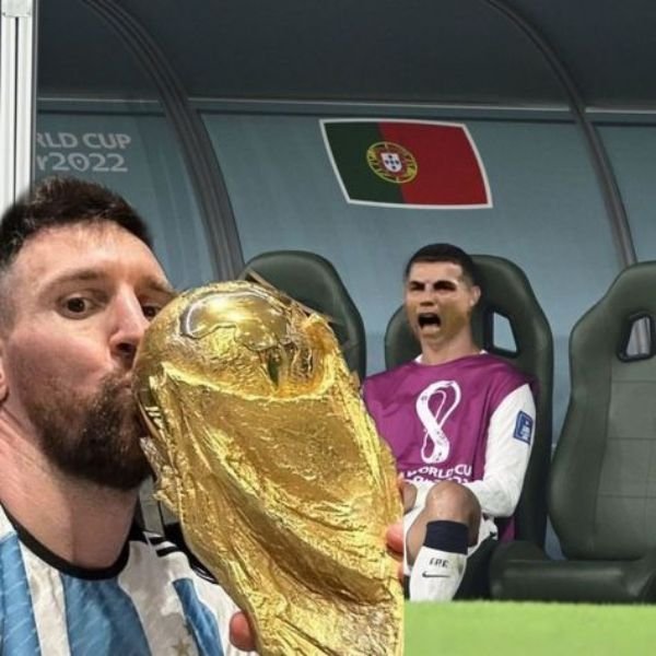 ảnh troll messi hôn cúp