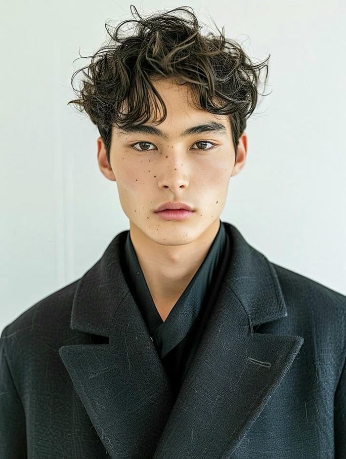 ảnh uốn tóc layer nam cực chất