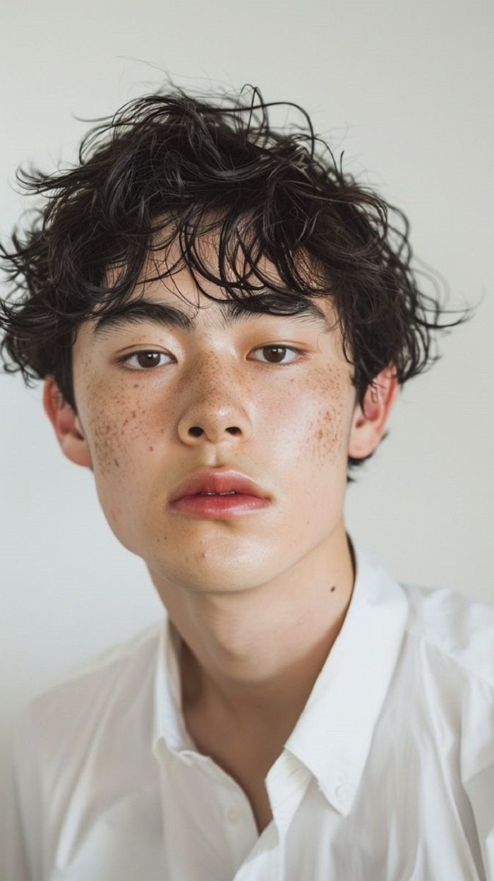 ảnh uốn tóc layer nam cực ngầu