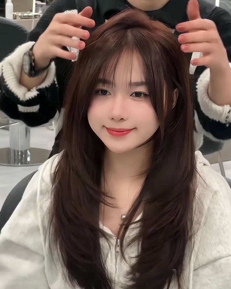 cắt tóc mái mưa