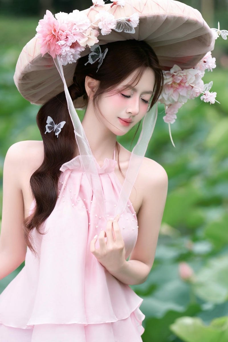 gái xinh 2k4 mặc đồ hồng
