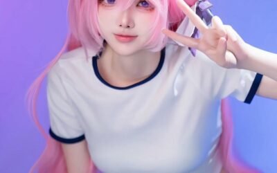 hình ảnh gái xinh cosplay ngực khủng