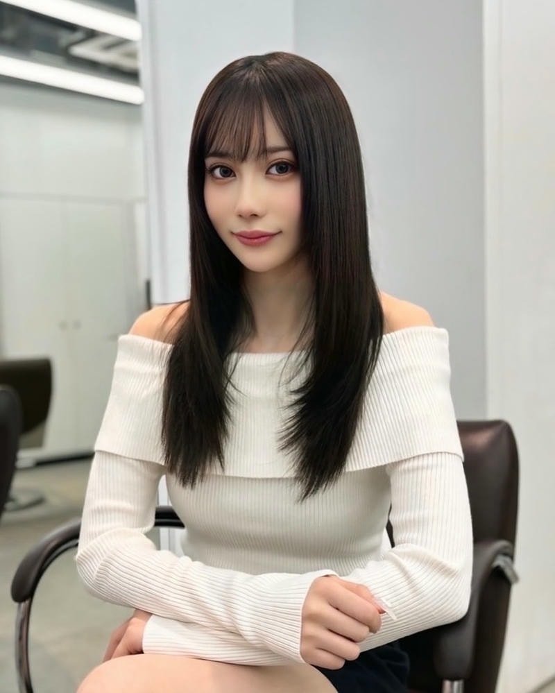 layer ngắn nữ mặt tròn