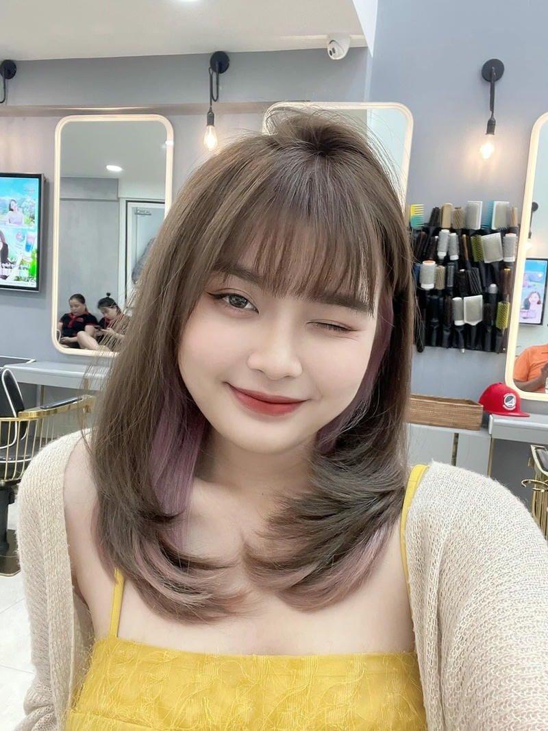 layer ngang vai cho mặt tròn