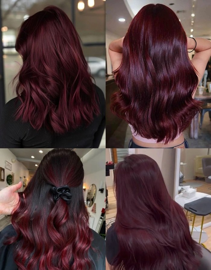 màu tóc đỏ cherry trầm