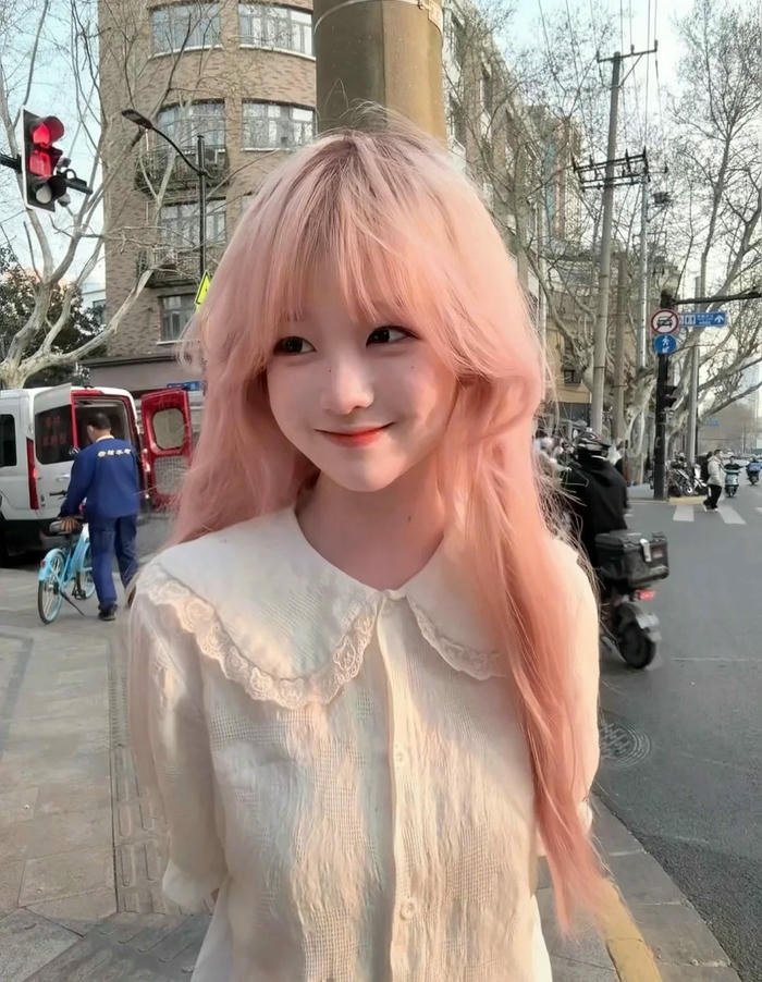 màu tóc hồng trà sữa