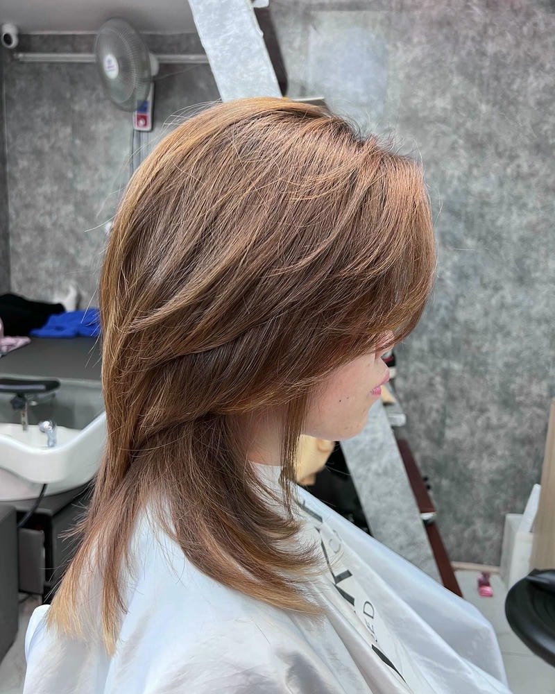 mullet layer nữ dài