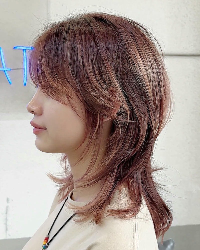 mullet layer nữ dài