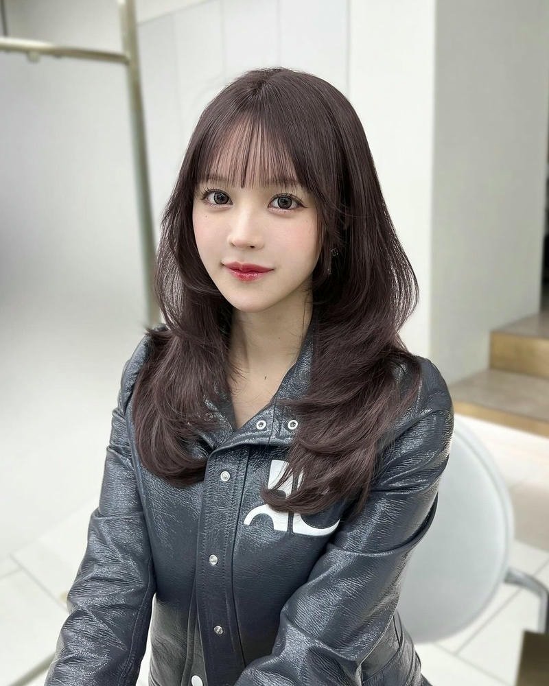 mullet layer nữ mặt dài