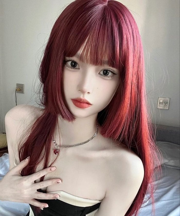 nâu đỏ cherry nữ