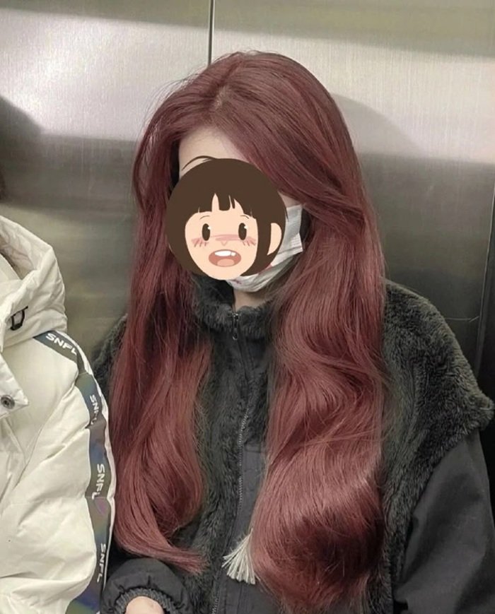 nhuộm tóc màu nâu cherry