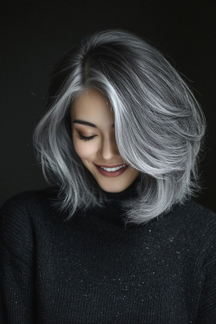 nhuôm tóc màu xám khói