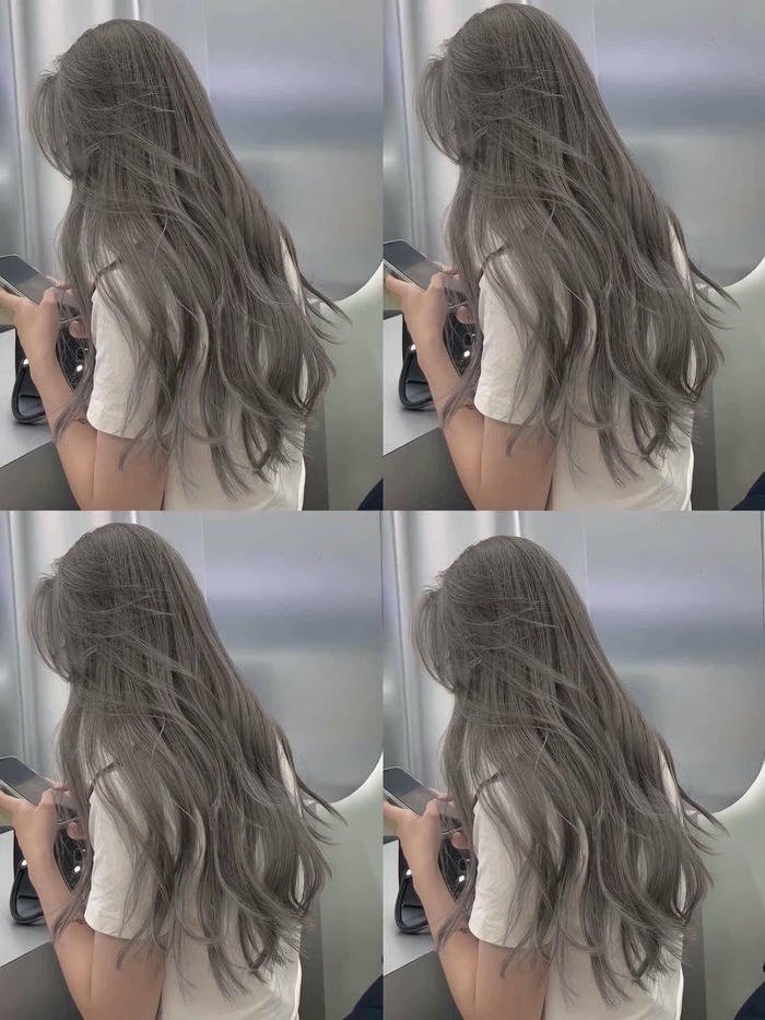 nhuộm tóc xám khói