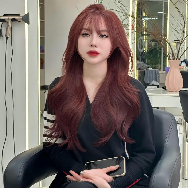 tóc butterfly nhuộm đỏ