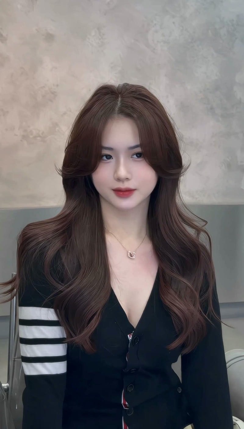 tóc butterfly nhuộm nâu