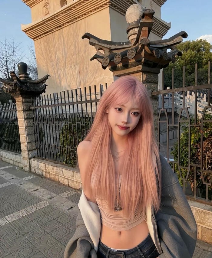 tóc hồng trà sữa