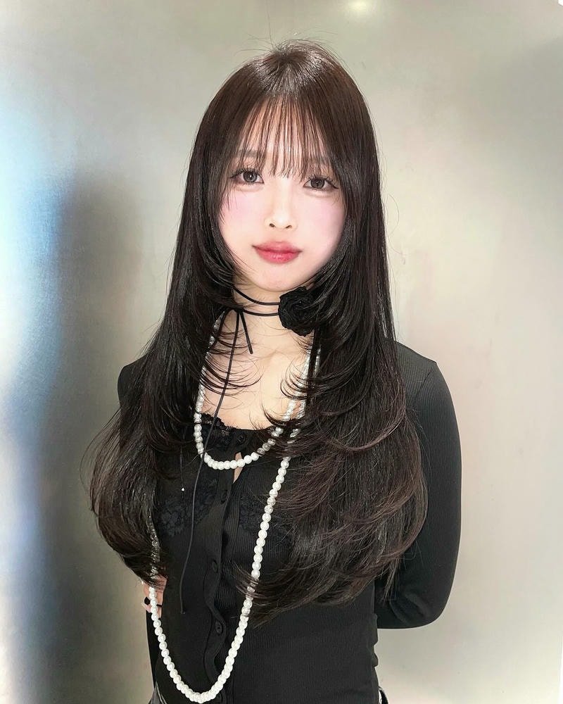 tóc layer cho mặt tròn