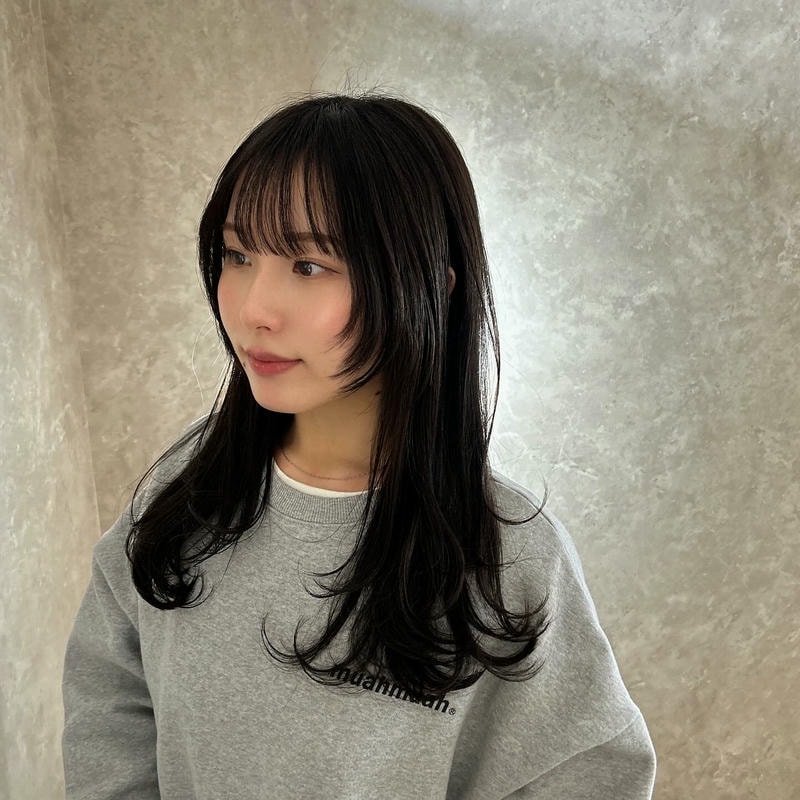 tóc layer cho mặt vuông tròn