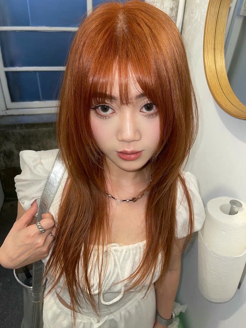 tóc layer mullet nữ mặt tròn