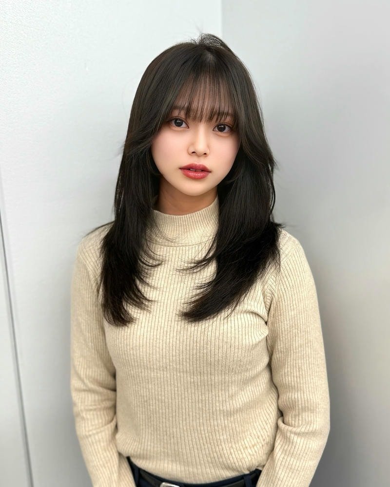 tóc layer nữ ngắn mặt tròn