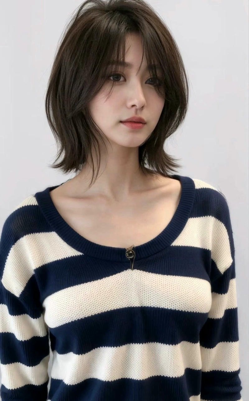 tóc layer xoăn sóng lơi ngang vai