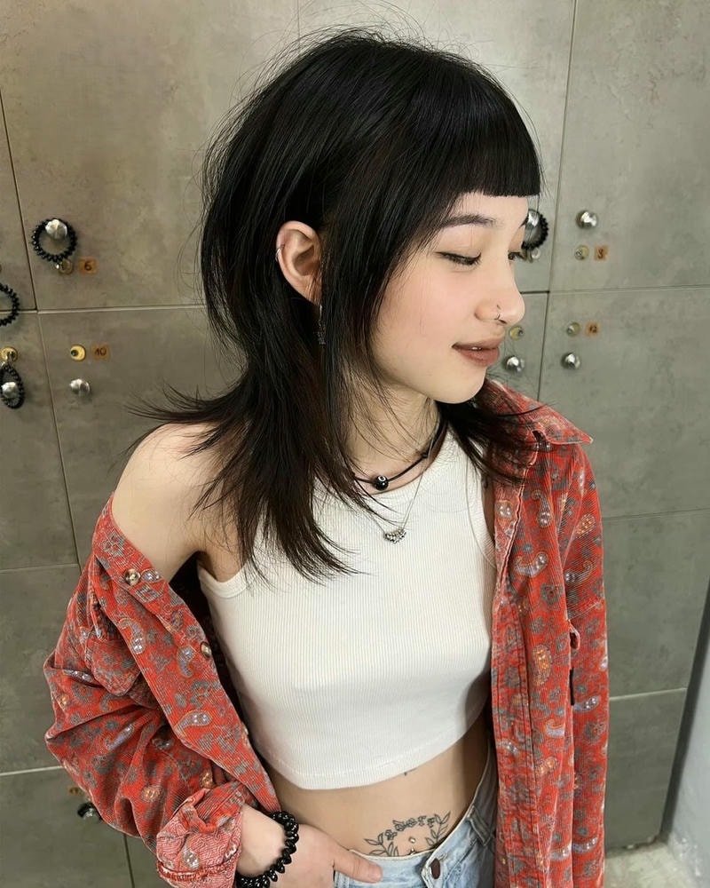 tóc mái bằng layer