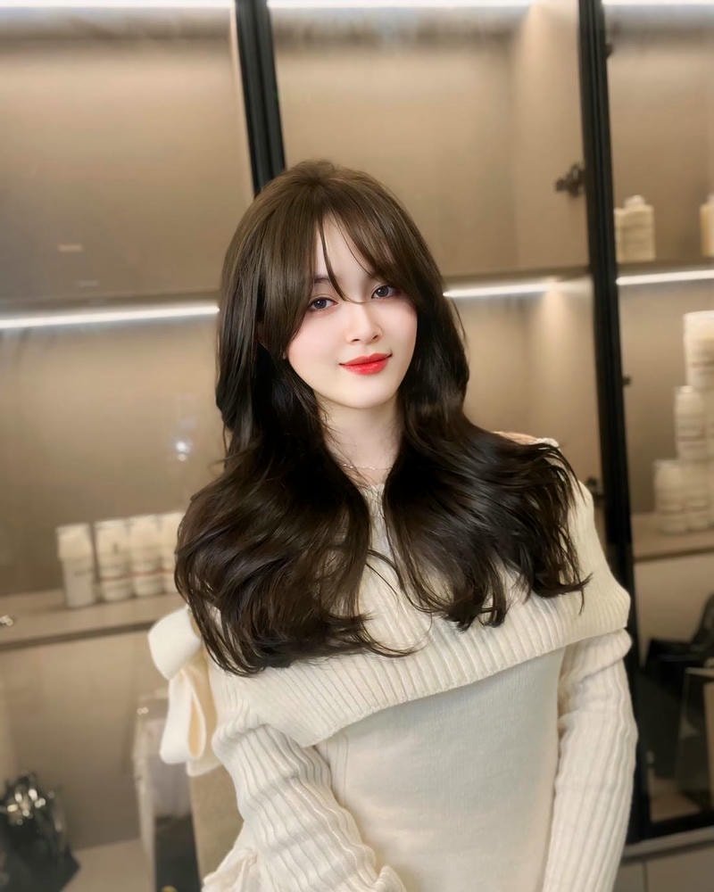 tóc mái pháp ngnag vai