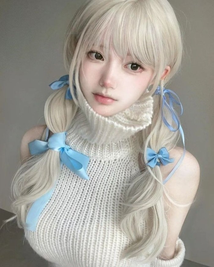 tóc màu bạch kim nữ