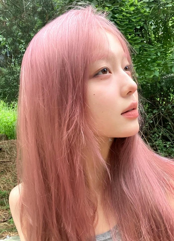 tóc màu hồng pastel