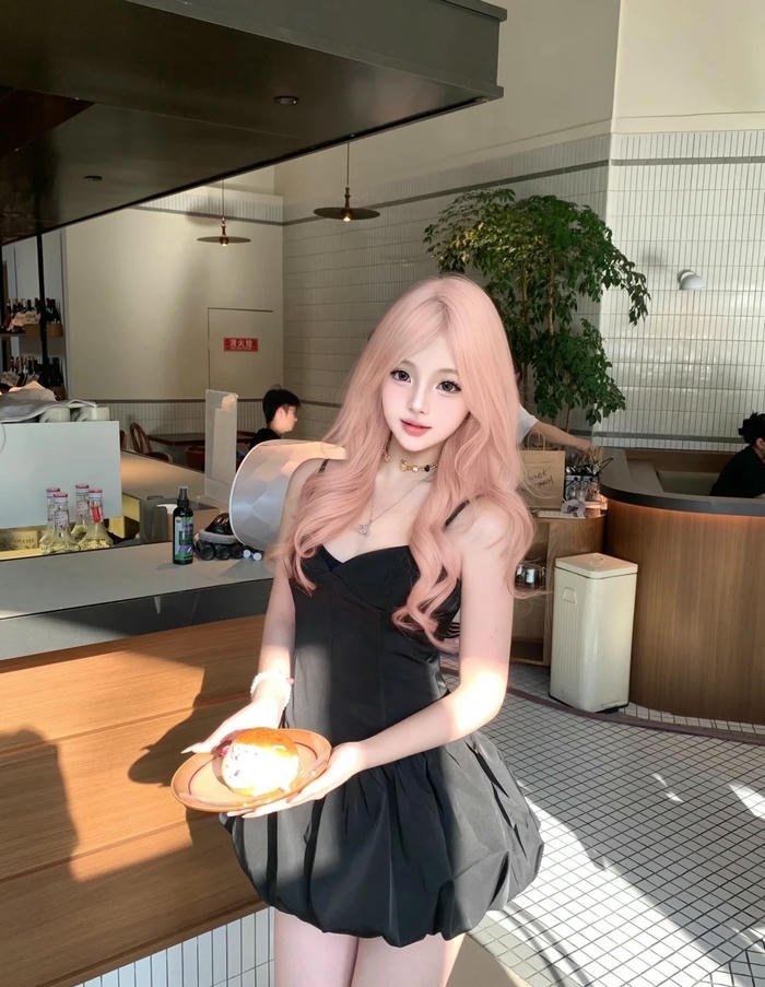 tóc màu hồng trà sữa