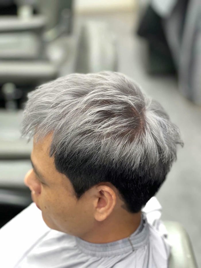 tóc màu xám khói nam