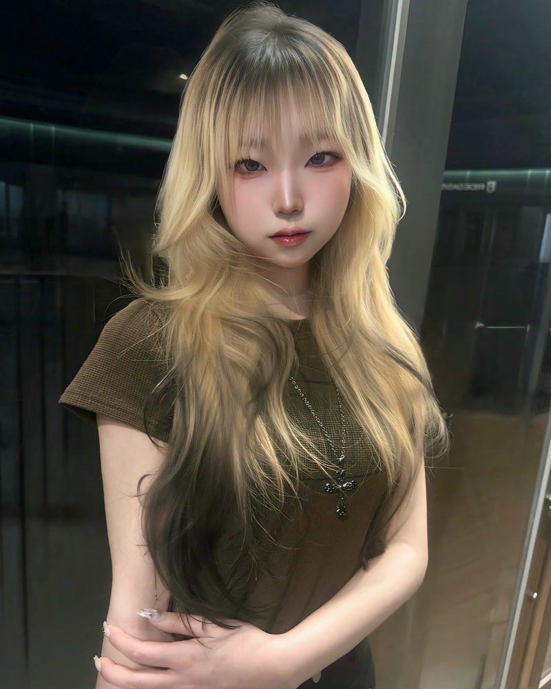 tóc mullet layer nữ mặt tròn