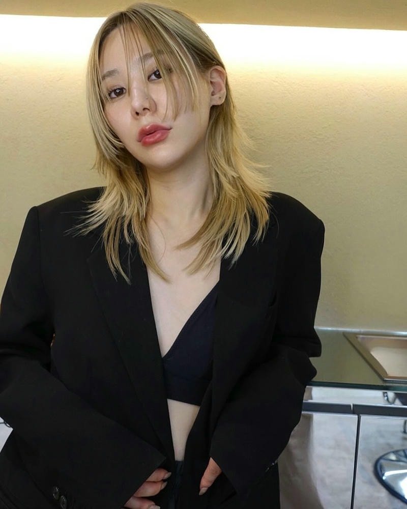 tóc mullet nữ mặt tròn