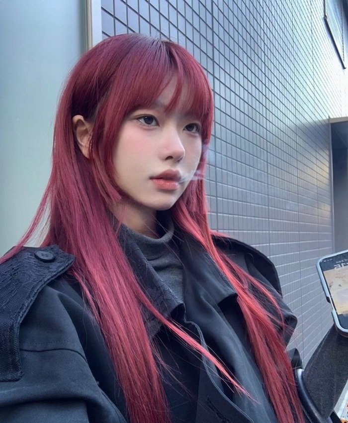 tóc nâu đỏ cherry