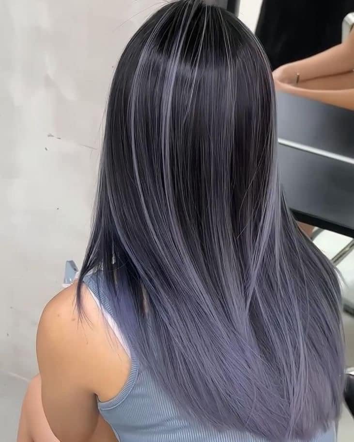 tóc ngang bầu thẳng