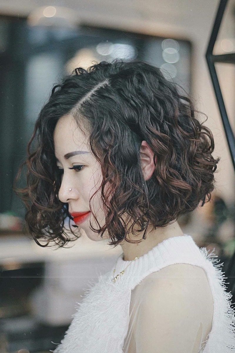 tóc ngang vai layer