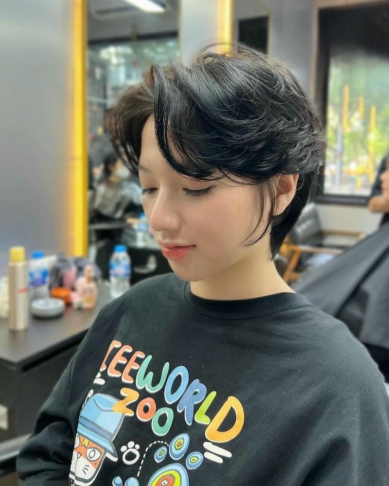 tóc tém cho mặt tròn to