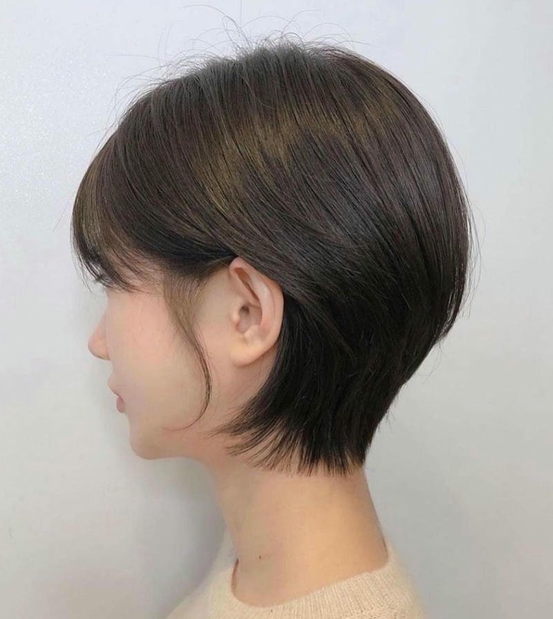 tóc tém cho mặt tròn to gọn gàng