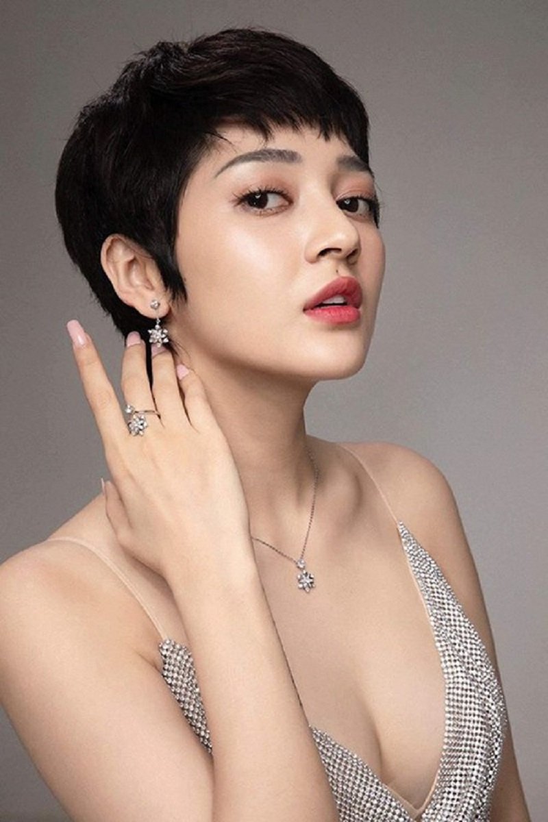 tóc tém nữ mặt tròn đẹp