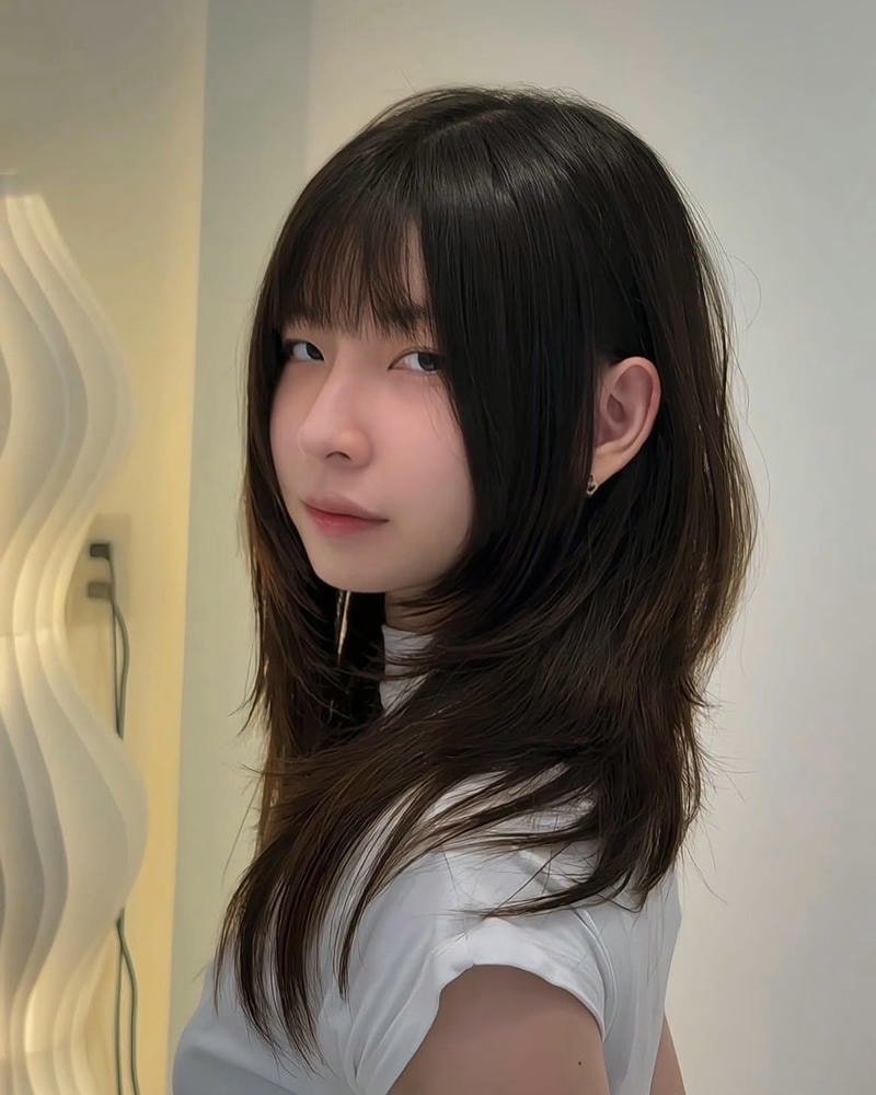 tóc tỉa layer cho mặt tròn