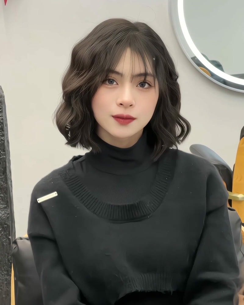 tóc tỉa layer ngang vai thẳng