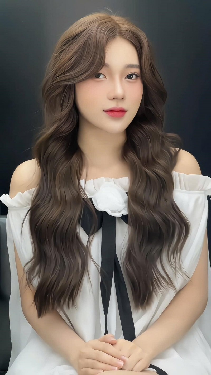 uốn tóc gợn sóng nhẹ